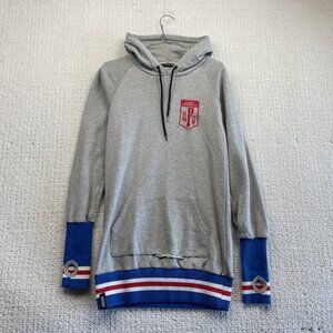 Y2K Plenty humanwear Outdoor Gear Quebec Varsity Distressed Hoodie Grey Sz XS